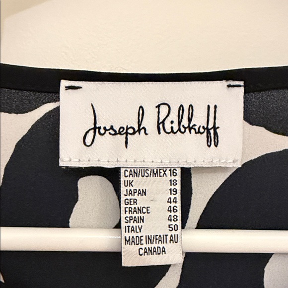Joseph Ribkoff Monochrome Circle Print Blouse - Picture 2 of 6